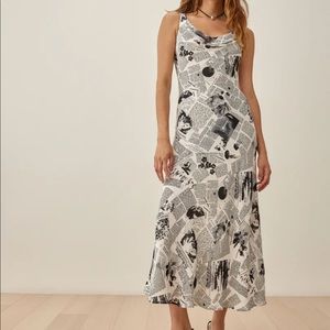(Re-list) Reformation Emmeline Dress in Climate Newsprint